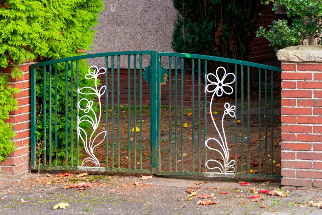 Metal driveway gate at a Mount Pleasant home